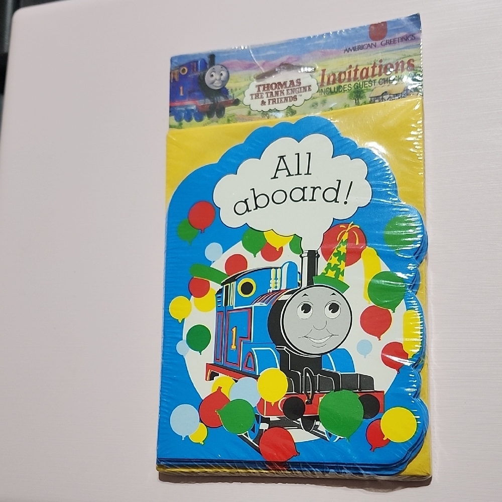 Thomas The Tank Engine & Friends All Aboard Party Invitations and Envelopes